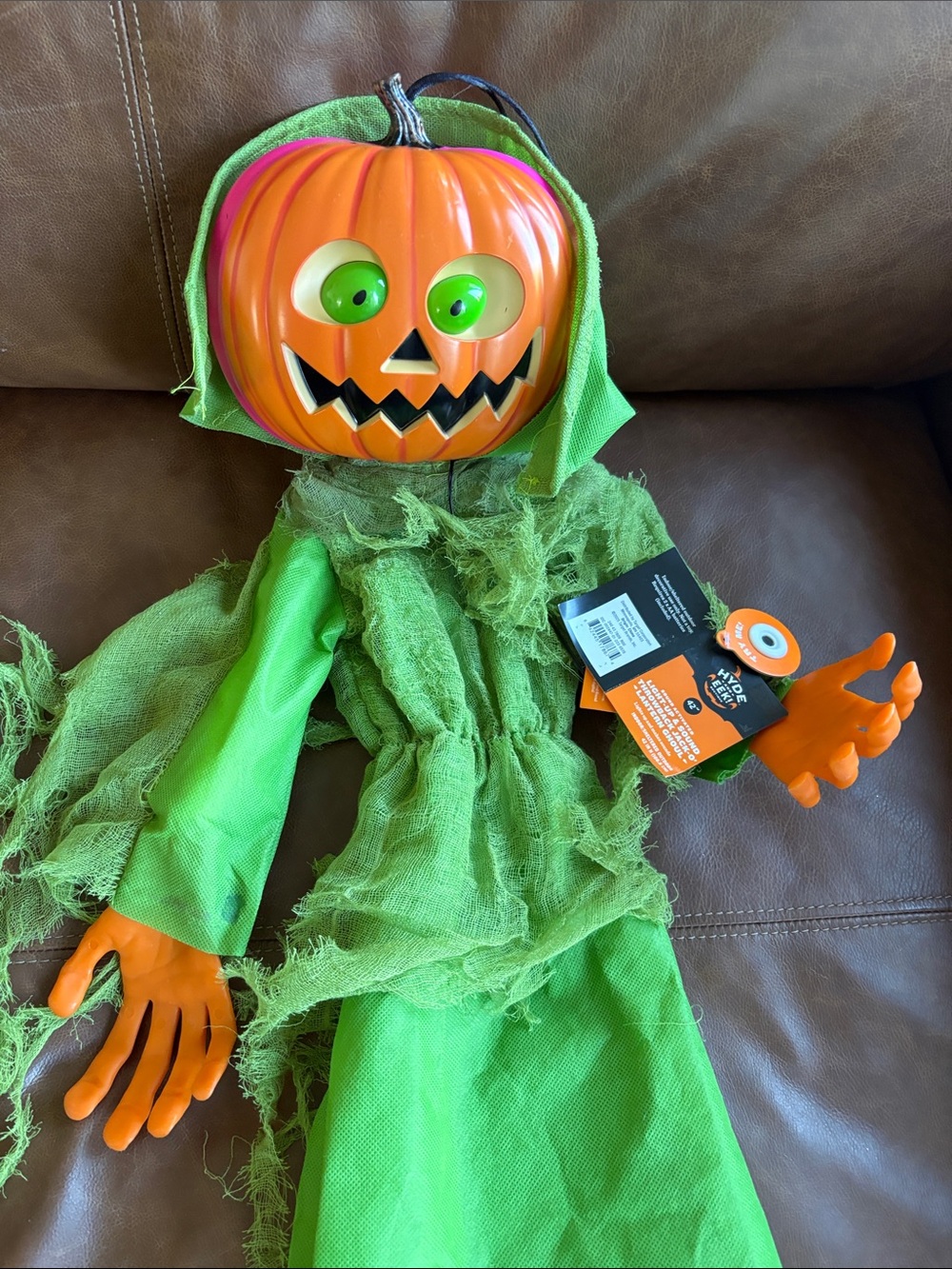 Halloween Hanging Pumpkin Scarecrow Decoration, 42 Inch - Picture 3 of 9